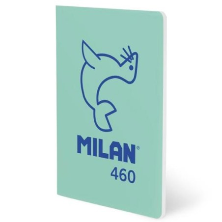 MILAN LIBRETA GRAPADA A5 24H PAPEL BLANCO 95GR LÍNEA 7MM COLECCIÓN 460 SINCE 1918 VERDE