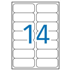 APLI ETIQUETAS ADHESIVAS 99,1X38,1MM LÁSER C/ROMOS 14 X 20H POLIÉSTER BLANCO