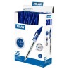 MILAN BOLÍGRAFO P1 CUERPO TRANSPARENTE AZUL -CAJA 25U-