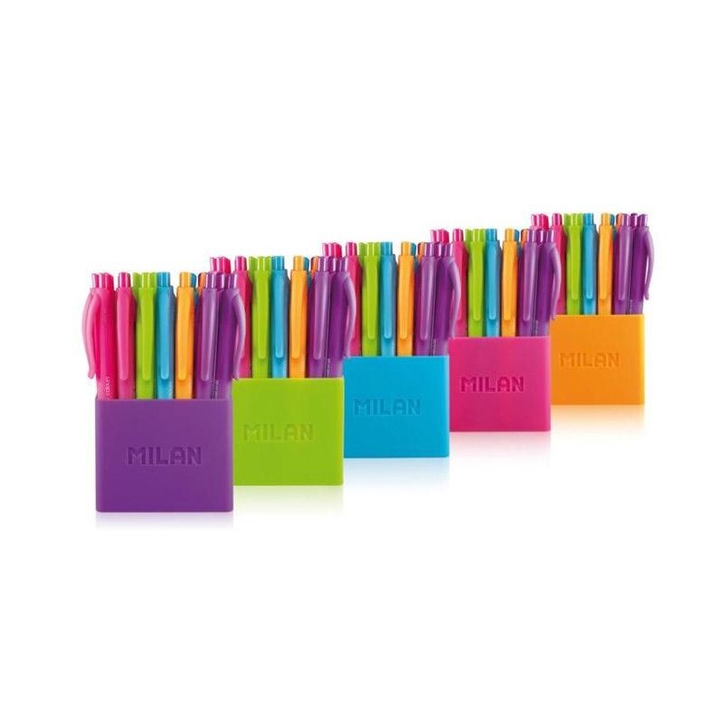 MILAN BOLIGRAFO P1 TOUCH COLOURS SURTIDOS BOTE 24 UD
