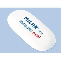 MILAN GOMA 1012 OVAL MIGA DE PAN 6,2X2,8X1,2 CM BLANCO -CAJA 12U-