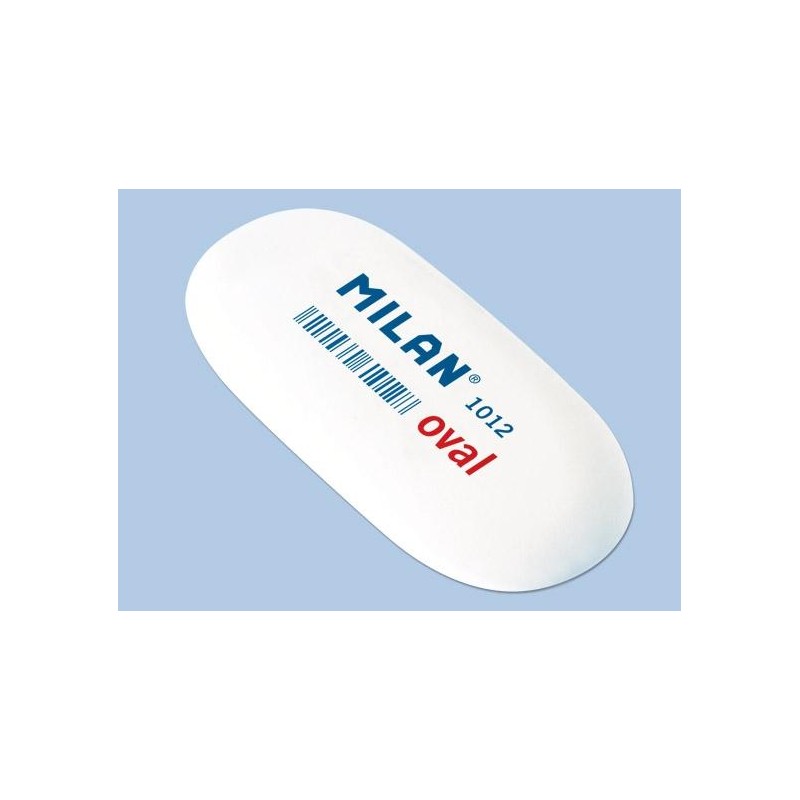 MILAN GOMA 1012 OVAL MIGA DE PAN 6,2X2,8X1,2 CM BLANCO -CAJA 12U-