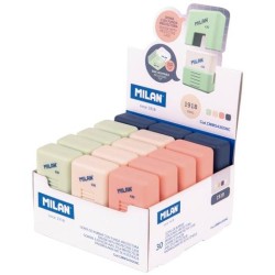 MILAN GOMA MIGA DE PAN 430 CON FUNDA SCHOOL SERIE 1918 CAJA EXPOSITORA 30 UD C/SURTIDOS