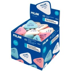 MILAN GOMA 4865 MIGA DE PAN FLEXIBLE TRIANGULAR PEQUEÑA CAJA EXPOSITORA 65 UD C/SURTIDOS