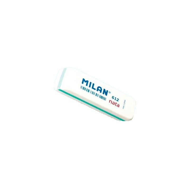 MILAN GOMA 612 NATA 7,8X2,3X1,2 CM BLANCO -CAJA 12U-