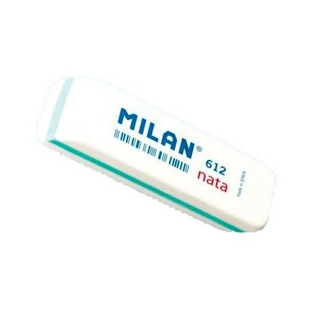 MILAN GOMA 612 NATA 7,8X2,3X1,2 CM BLANCO -CAJA 12U-