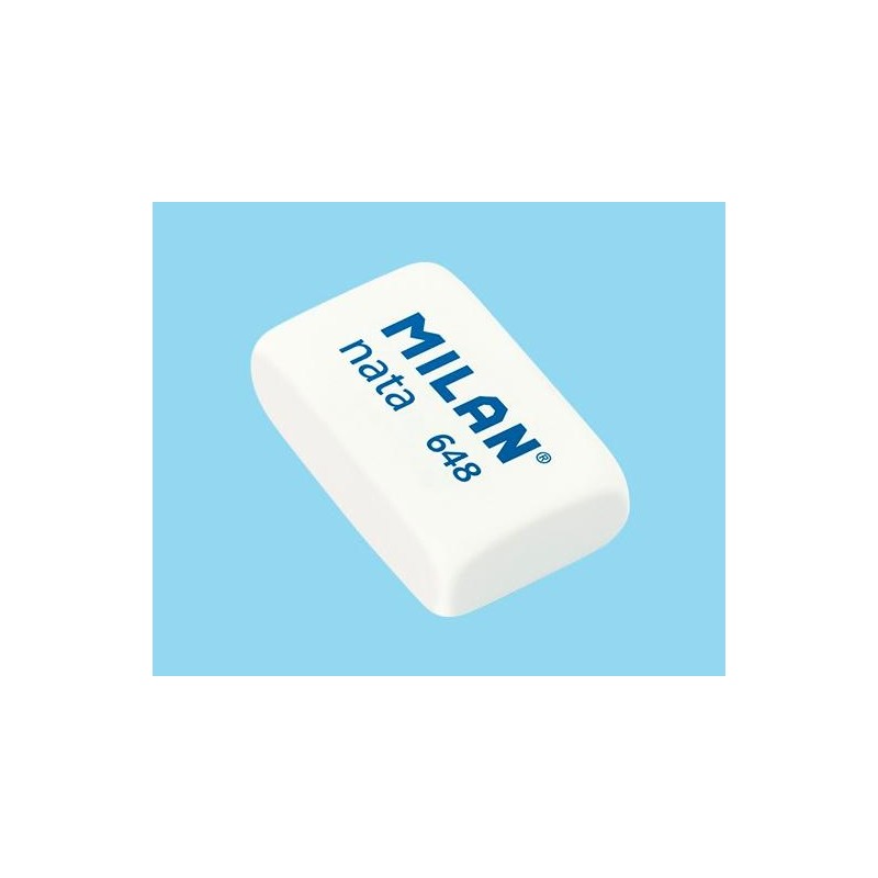 MILAN GOMA 648 NATA 3,1X1,9X0,9 CM BLANCO -CAJA 48U-