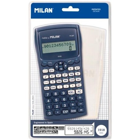 MILAN CALCULADORA CIENTÍFICA M240 SERIE 1918 BLÍSTER AZUL