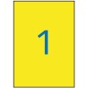 APLI ETIQUETAS ADHESIVAS RESISTENTES INTERPERIE 210X297MM LÁSER C/RECTOS 1 X 20H AMARILLO