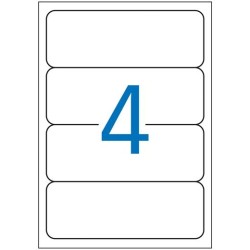 APLI ETIQUETAS ADHESIVAS 190X61MM INKJET/LÁSER C/ROMOS 4 X 10H BLANCO