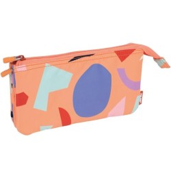 MILAN PORTATODO 5 COMPARTIMENTOS SERIE ESPECIAL FUN ANIMALS NARANJA