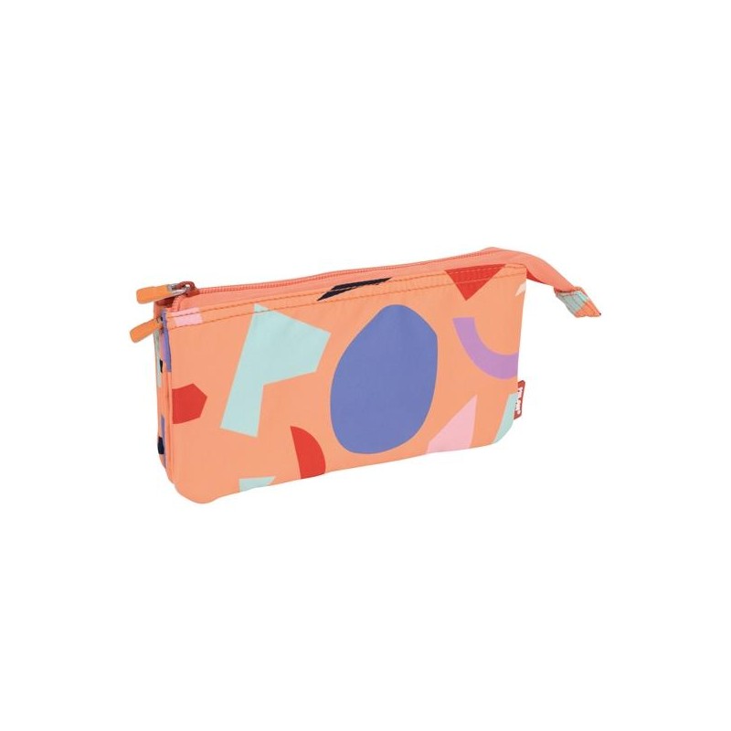 MILAN PORTATODO 5 COMPARTIMENTOS SERIE ESPECIAL FUN ANIMALS NARANJA