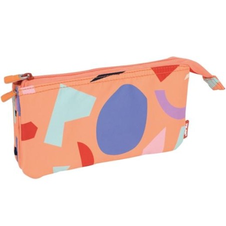 MILAN PORTATODO 5 COMPARTIMENTOS SERIE ESPECIAL FUN ANIMALS NARANJA