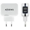 AISENS CARGADOR USB 17W 5V/3.4A, 2X USB-A CON CONTROL AI BLANCO