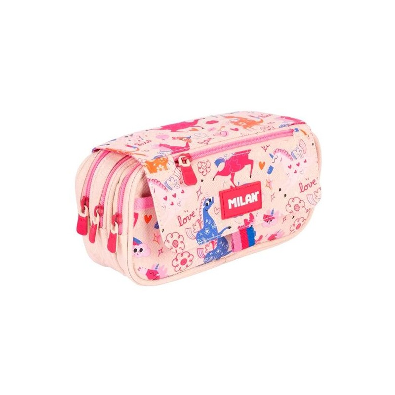 MILAN PORTATODO 4 CREMALLERAS CON SOLAPA SERIE ESPECIAL FLOWICORN