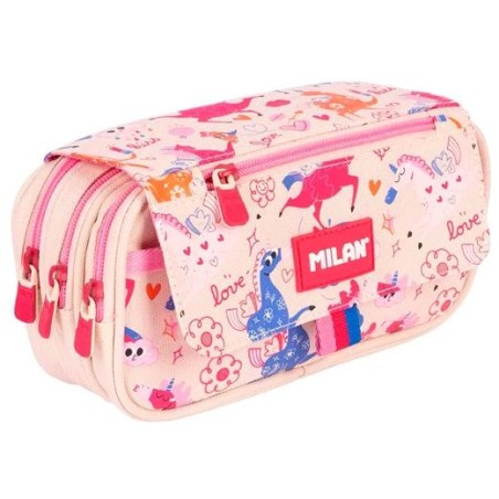 MILAN PORTATODO 4 CREMALLERAS CON SOLAPA SERIE ESPECIAL FLOWICORN