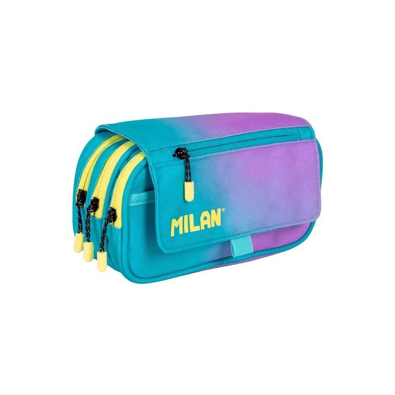 MILAN PORTATODO 4 CREMALLERAS CON SOLAPA SUNSET TURQUESA