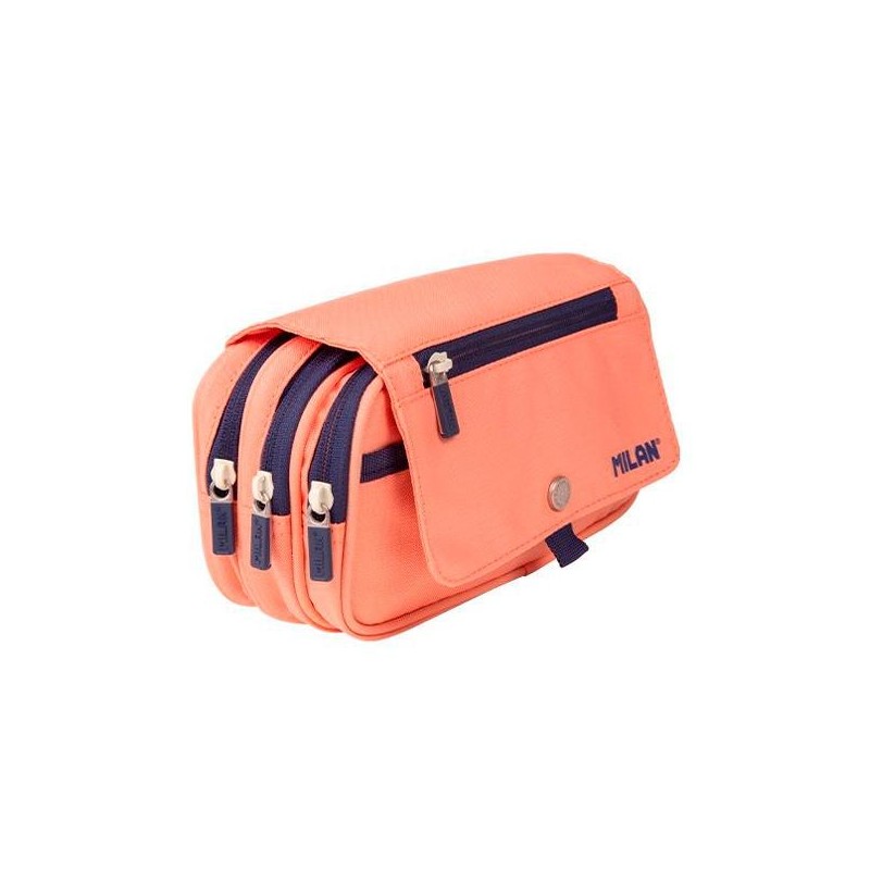 MILAN PORTATODO 4 CREMALLERAS CON SOLAPA 1918 ROSA