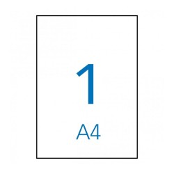 APLI ETIQUETAS ADHESIVAS 210X297MM INKJET C/RECTOS 1 X 10H POLIÉSTER BLANCO