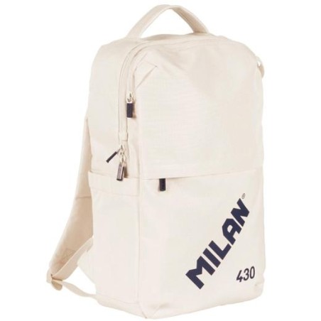 MILAN MOCHILA URBANA COMPACTA CON CIERRE DE SEGURIDAD 15L COLECCIÓN 430 SINCE 1918 BEIGE