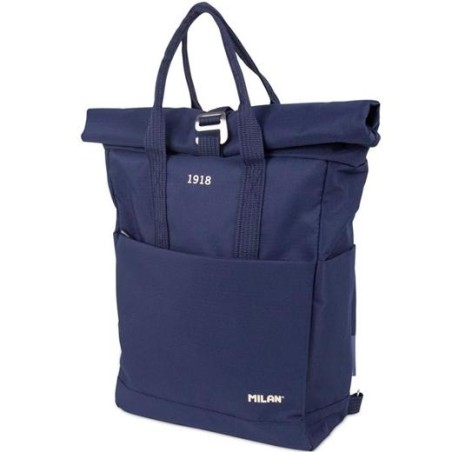 MILAN MOCHILA URBANA C/CIERRE SUPERIOR ENRROLLABLE 10L SERIE 1918 AZUL MARINO