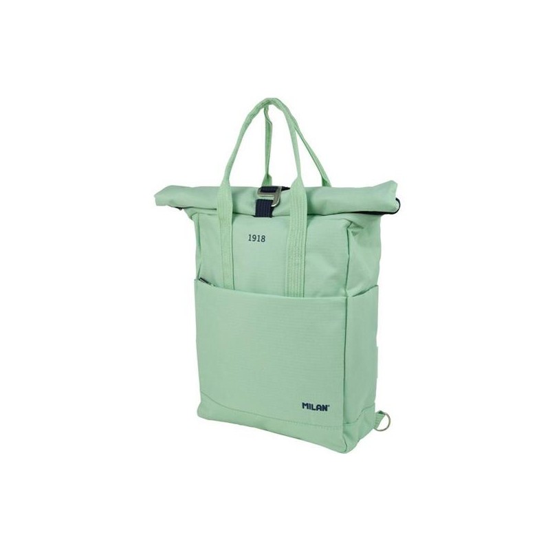 MILAN MOCHILA URBANA C/CIERRE SUPERIOR ENRROLLABLE 10L SERIE 1918 VERDE