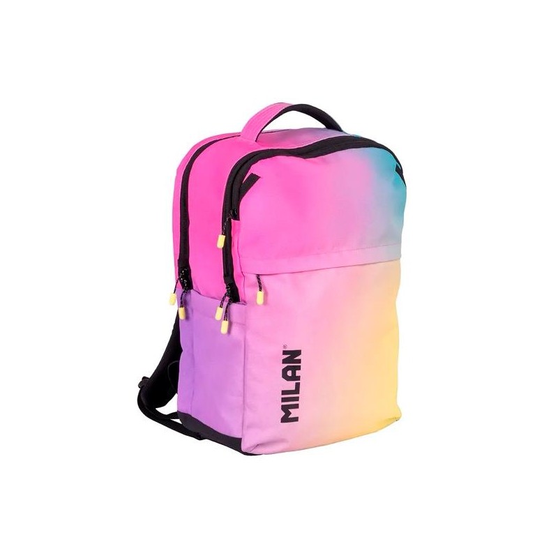 MILAN MOCHILA 5 CREMALLERAS 25L COLECCIÓN SUNSET NEGRO