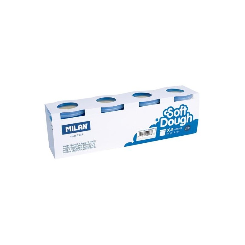 MILAN PASTA BLANDA SOFT DOUGH BOTE 116GR BLANCO CAJA 4 UD