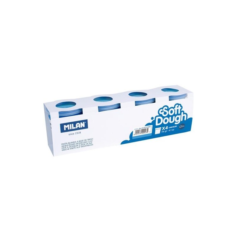 MILAN PASTA BLANDA SOFT DOUGH BOTE 116GR AZUL CAJA 4 UD