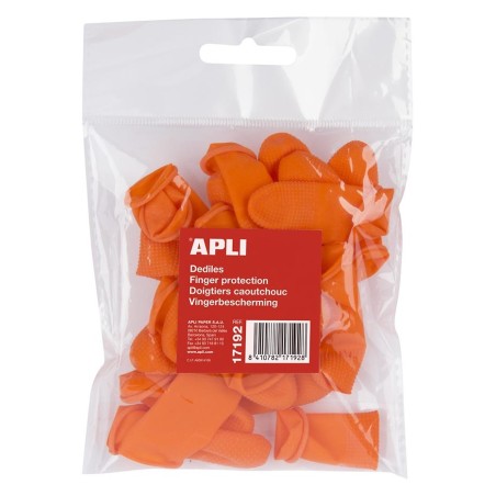 APLI DEDÍLES LATEX TALLA M COLOR NARANJA -20U-