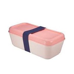 MILAN RECIPIENTE PARA ALIMENTOS RECTANGULAR 0,75L TAPA ROSA