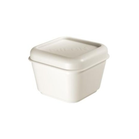 MILAN RECIPIENTE PARA ALIMENTOS CUADRADO 0,33L TAPA BLANCA