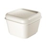 MILAN RECIPIENTE PARA ALIMENTOS CUADRADO 0,33L TAPA BLANCA