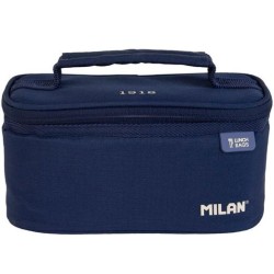 MILAN BOLSA ISOTÉRMICA PORTA ALIMENTOS PEQUEÑA 1 RECIPIENTE 1,5L SERIE 1918 AZUL MARINO