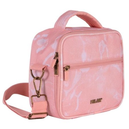 MILAN BOLSA ISOTÉRMICA PORTA ALIMENTOS 3,5L CON 3 RECIPIENTES SERIE LAVA ROSA