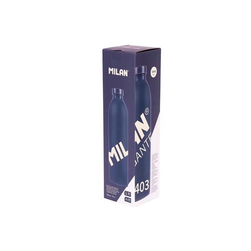 MILAN BOTELLA ISOTÉRMICA ACERO INOXIDABLE 0,946L MILAN GIGANTE 403 SINCE 1918 AZUL