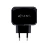 AISENS CARGADOR USB 17W 5V/3.4A, 2X USB-A CON CONTROL AI NEGRO