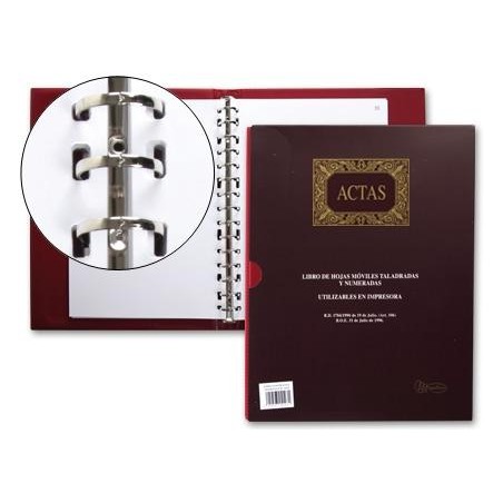 MIQUELRIUS LIBRO DE ACTAS DIN A4 NATURAL 100 HOJAS REMOVIBLES