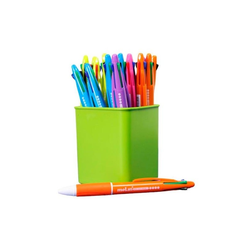 MOLIN BOLÍGRAFO 4 COLORES EN 1 C/SURTIDOS BOTE EXPOSITOR 25 UD