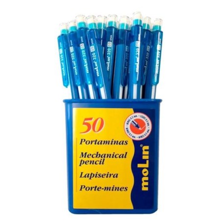 MOLIN PORTAMINAS PM320 HB 0,5MM BOTE 50 UD AZUL