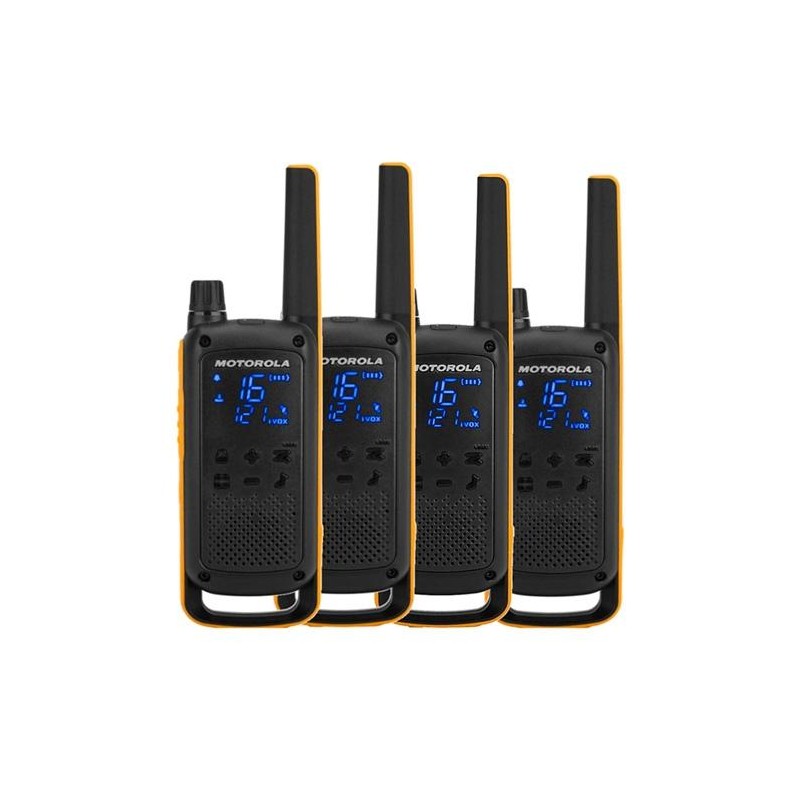 MOTOROLA WALKIE TALKIE T82 EXTREME QUAD PACK NEGRO