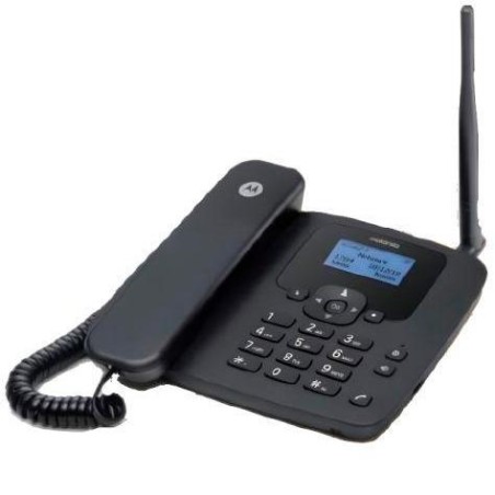 MOTOROLA TELEFONO FIJO FW410L CON SIM 4G GSM CON BATERIA AUXILIAR Y FUNCIONA COMOPUNTO DE ACCESO WIFI NEGRO