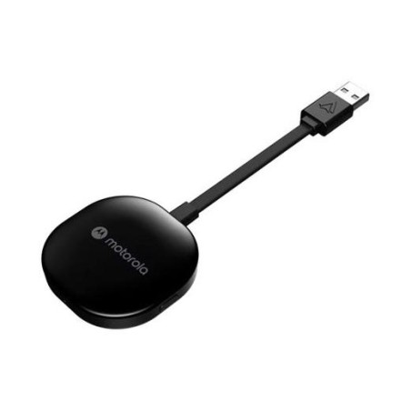 MOTOROLA ADAPTADOR USB-A INALAMBRICO PARA COCHE ANDROID NEGRO