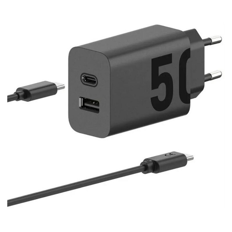 MOTOROLA CARGADOR PARED CON CABLE USB-C TURBO POWER 50W