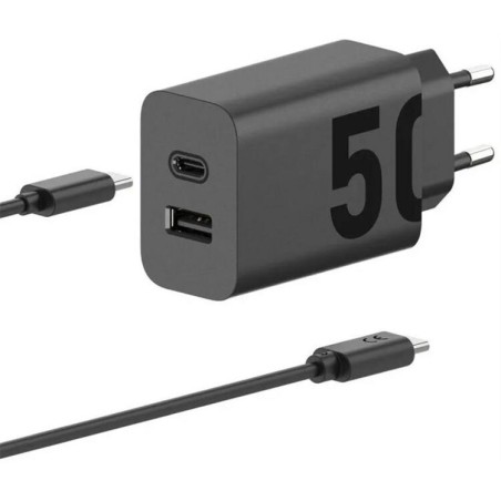 MOTOROLA CARGADOR PARED CON CABLE USB-C TURBO POWER 50W