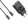 MOTOROLA CARGADOR PARED CON CABLE USB-C TURBO POWER GAN 68W