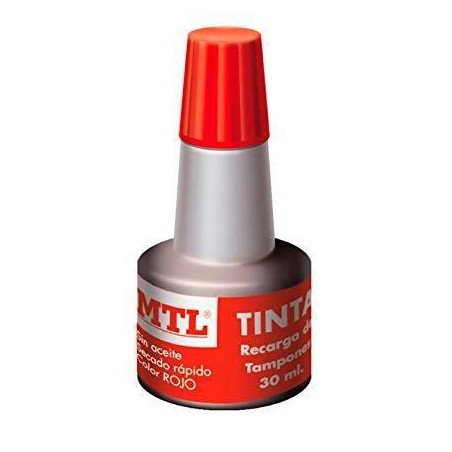 MTL TINTA DE SELLAR PARA RECARGA DE TAMPONES 30ML ROJO