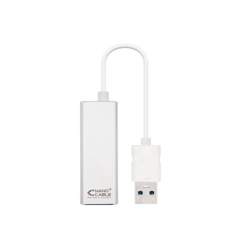 NANOCABLE CONVERSOR USB 3.0 A ETHERNET GIGABIT 10/100/1000 MBPS BLANCO 15CM