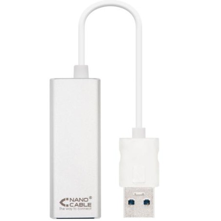 NANOCABLE CONVERSOR USB 3.0 A ETHERNET GIGABIT 10/100/1000 MBPS BLANCO 15CM