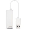 NANOCABLE CONVERSOR USB 3.0 A ETHERNET GIGABIT 10/100/1000 MBPS BLANCO 15CM